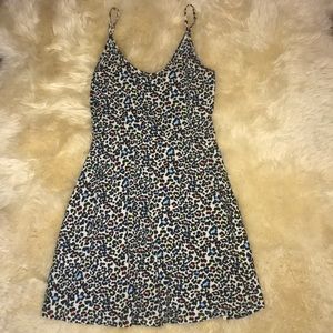 Leopard print skater dress